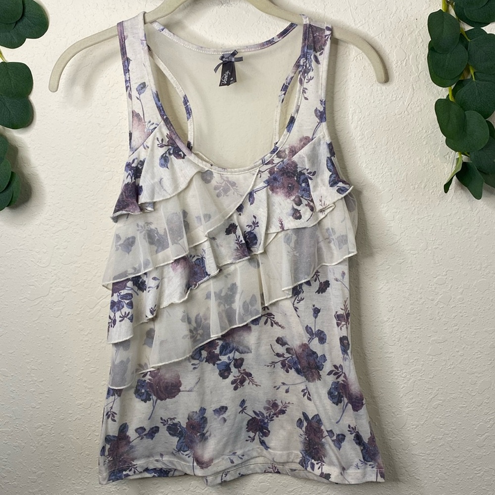 Vintage Y2K Vanity Floral Ruffled Fairy Top✨